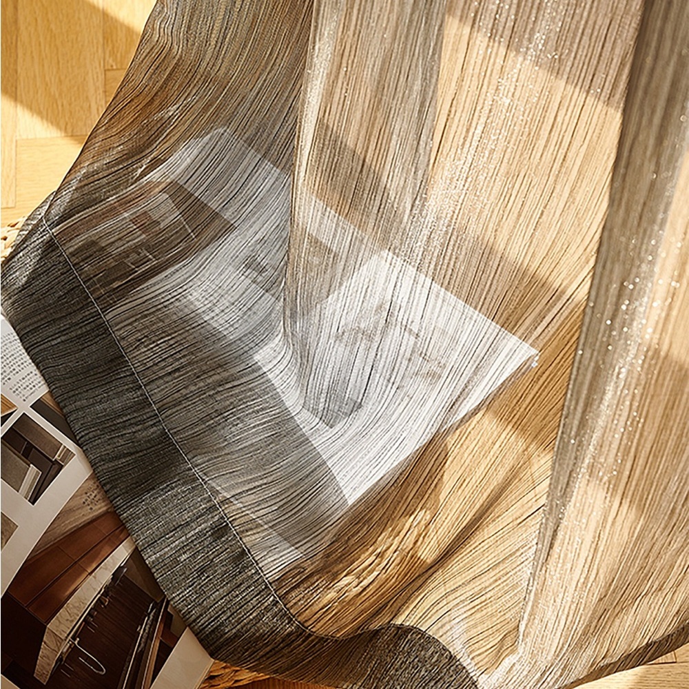 Pair of Grey Metallic Shimmer Shine Curtains